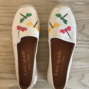 New never worn Kate spade tiki time dragonfly espadrlles